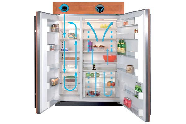 Subzero refrigerator circulation air