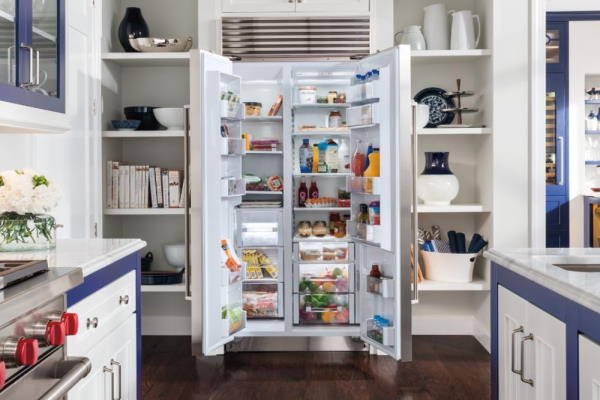 Subzero refrigerator full of meal